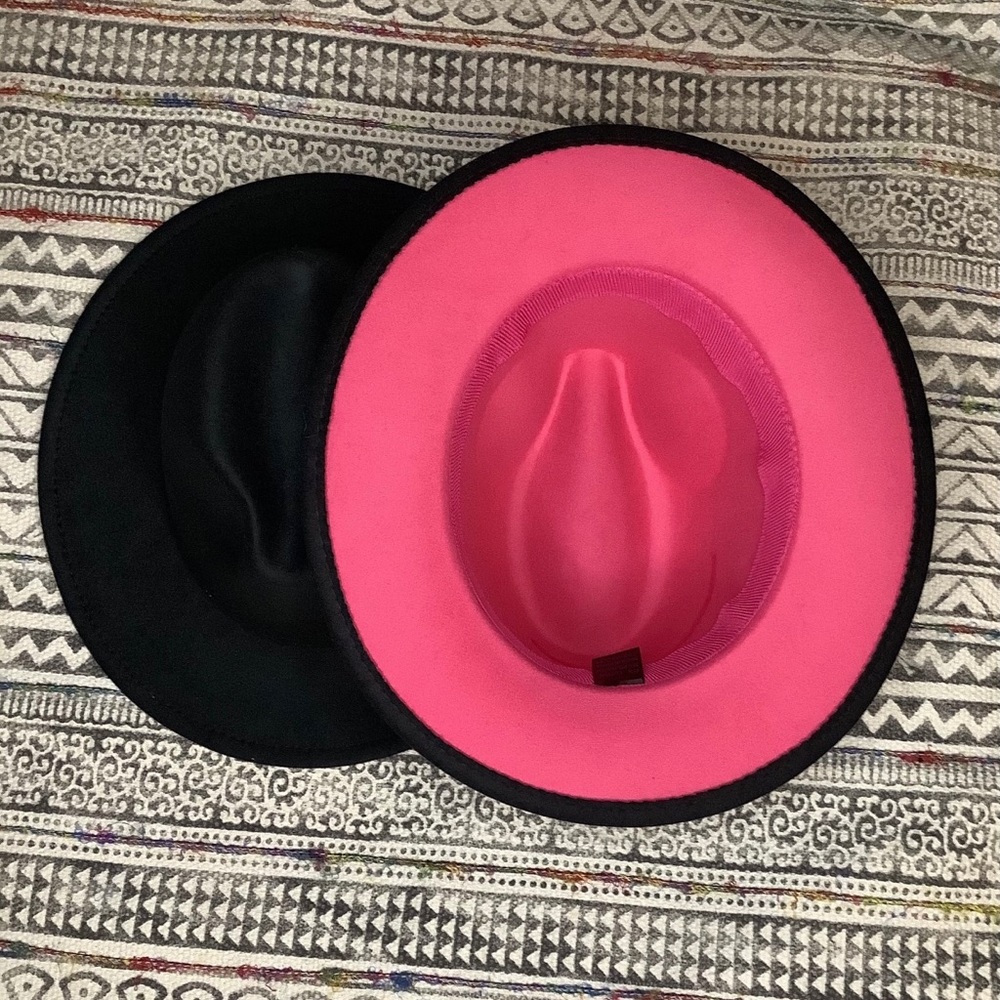 Black Fedora/ Pink Bottom